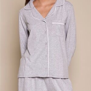 Pretty Little Thing Gray Pajama Shirt